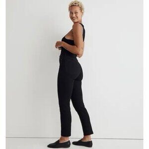 Madewell High-rise Curvy Stovepipe Jean (Sz 30) Black Rinse Straight Leg Stretch